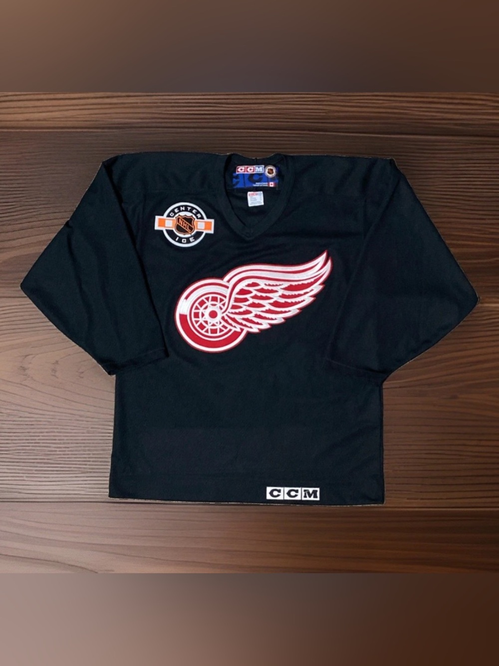 Vintage 90s Detroit Red Wings Practice Hockey NHL Jersey CCM Size M
